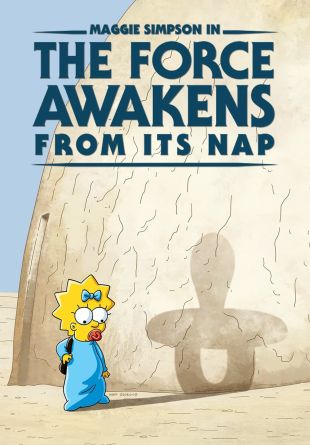 Maggie Simpson in the Force Awakens from Its Nap
